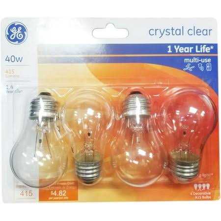 GE Ceiling Fan Bulb, 40W, 4pk, Ceiling Fan for Home